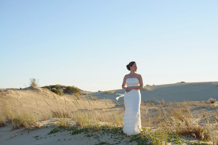 Caitlin wedding bridal session dunes Jockeys Ridge State Park in Nags Head, Outer Banks