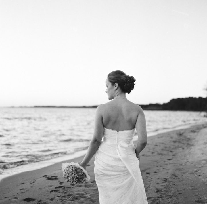 Caitlin wedding bridal session black and white waterfront Jockeys Ridge State Park in Nags Head, Outer Banks