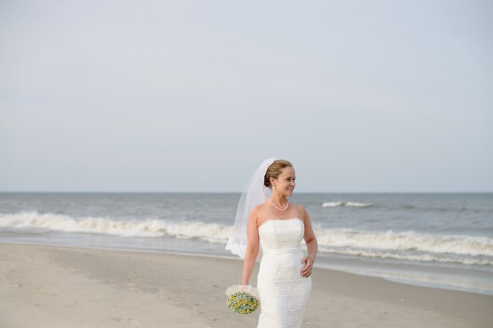 Caitlin and Hunter's Outer Banks beach wedding in Corolla, NC Bridal Portrait