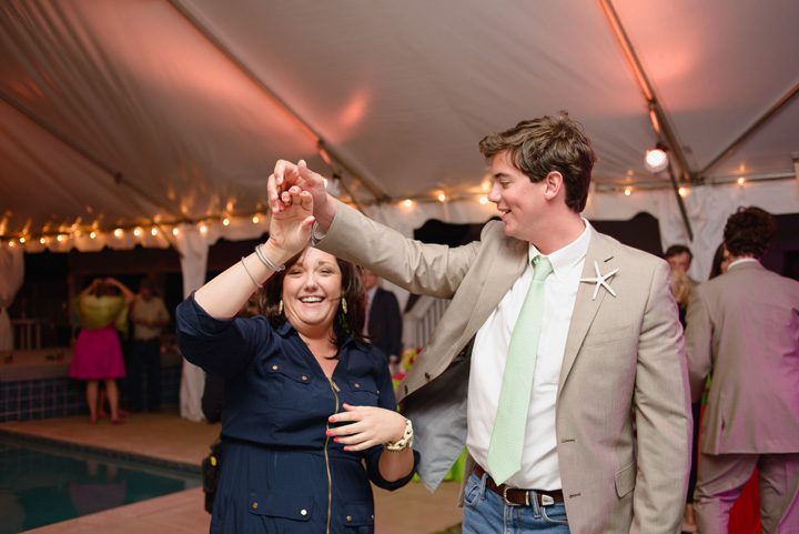 Caitlin and Hunter's Outer Banks beach wedding in Corolla, NC Reception Dancing