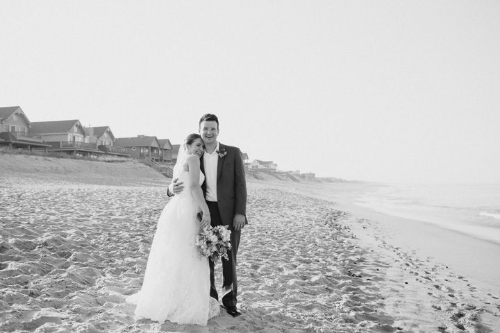 Kelly and Simon Outer Banks Wedding Beach Portrait by Neil GT Photography