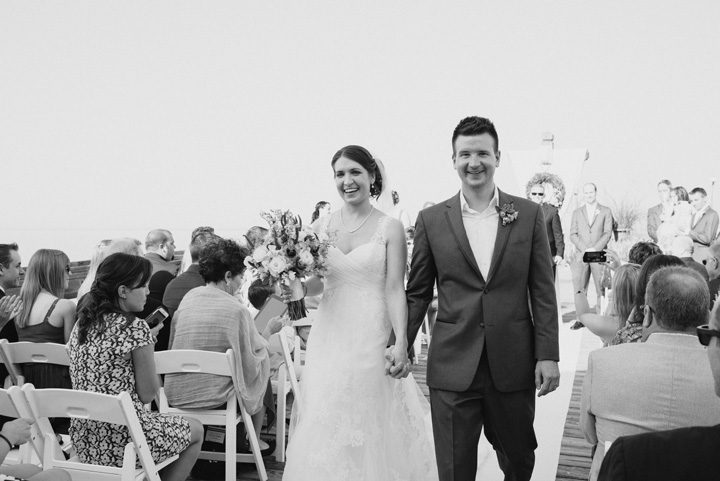 Kelly and Simon Outer Banks Wedding Exit by Neil GT Photography