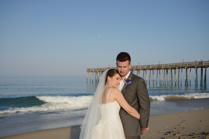 Kelly and Simon Outer Banks Beach Hilton Pier Wedding Portrait by Neil GT Photography