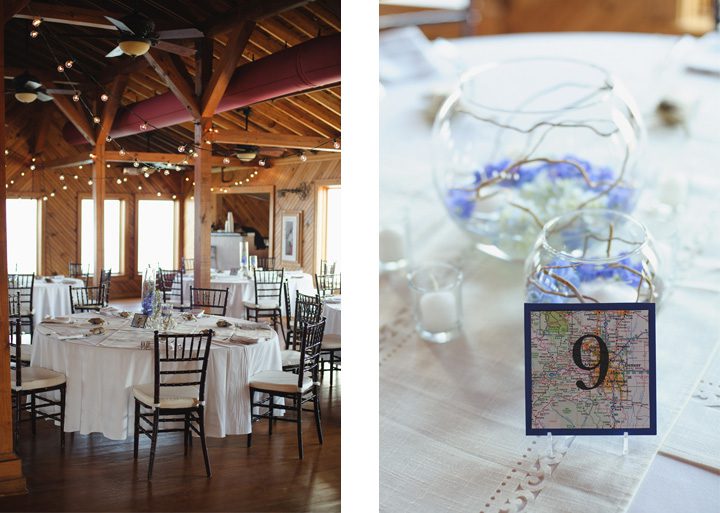 Kelly and Simon Outer Banks Reception Tables Detail by Neil GT Photography