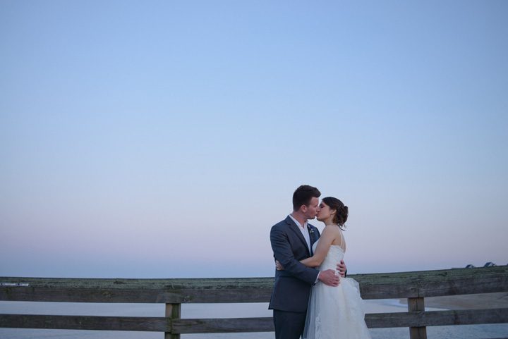 Kelly and Simon Outer Banks Reception Sunset Portrait by Neil GT Photography