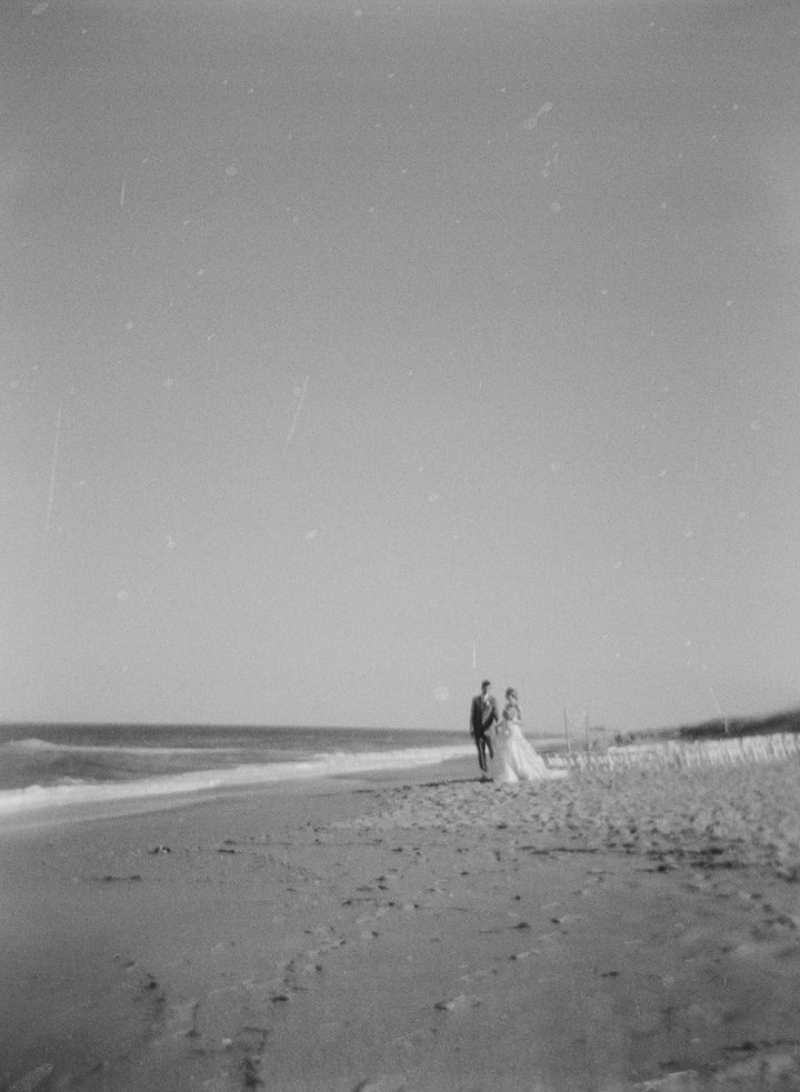 Outer Banks wedding photographer at the Sanderling Resort film walking