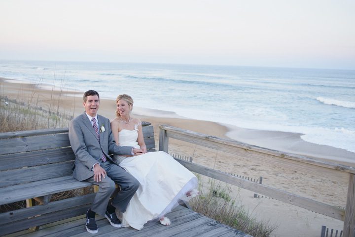Outer Banks wedding photographer at the Sanderling Resort sunset portrait