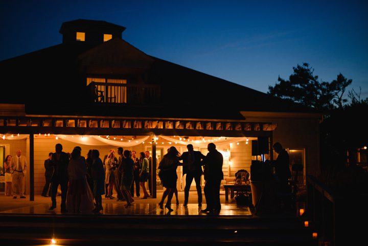 Outer Banks wedding photographer at the Sanderling Resort event house dancing