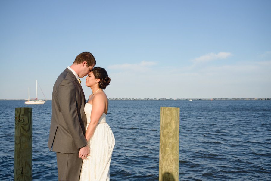 Michele and Zach wedding on Roanoke Island Outer Banks by Neil GT Photography sound side portrait