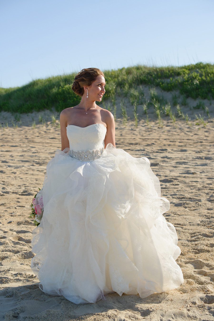 Jessica and Tom's Outer Banks wedding by Neil GT Photography Bride Alone