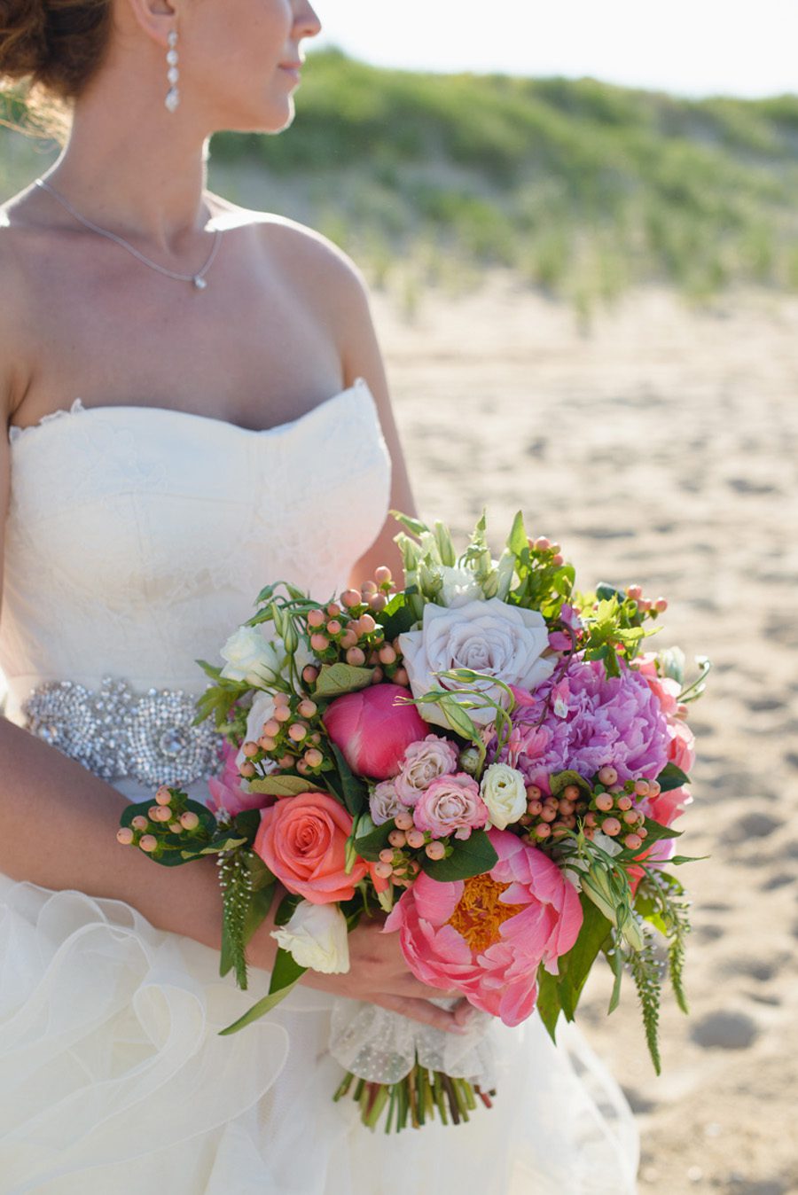 Jessica and Tom's Outer Banks wedding by Neil GT Photography Bride Flowers