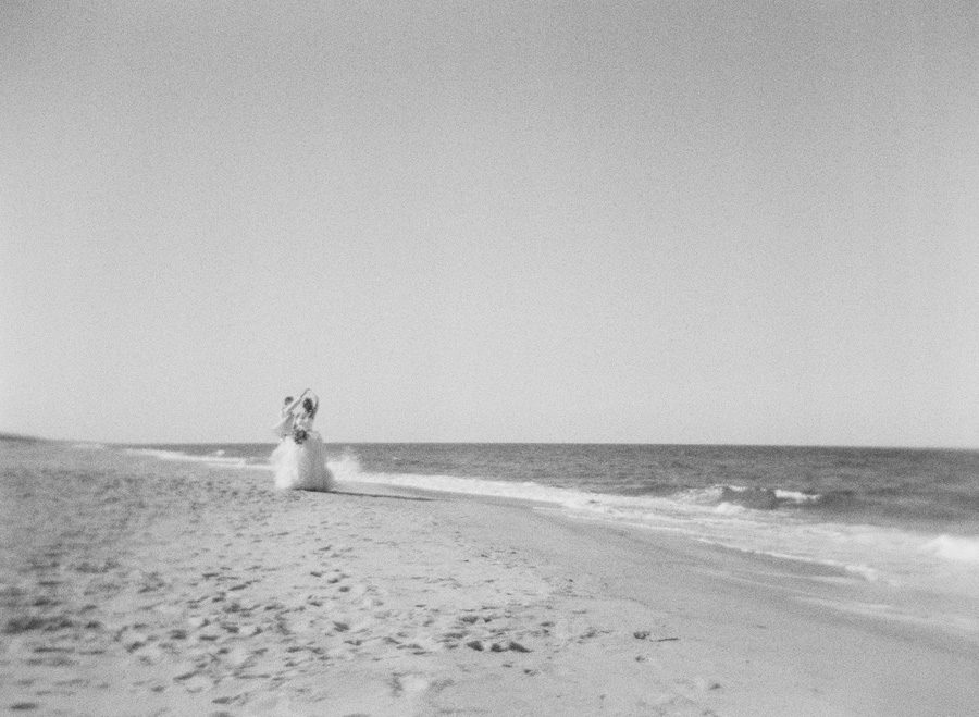Jessica and Tom's Outer Banks wedding by Neil GT Photography BW Film Portrait