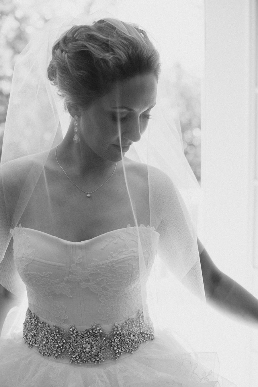 Jessica and Tom's Outer Banks wedding by Neil GT Photography BW Bride
