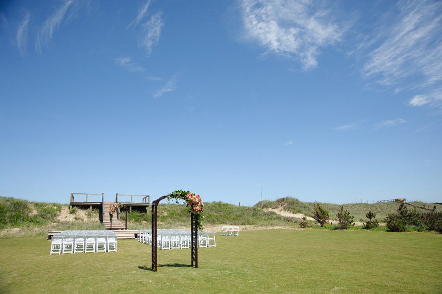 Jessica and Tom's Outer Banks wedding by Neil GT Photography Ceremony Setup