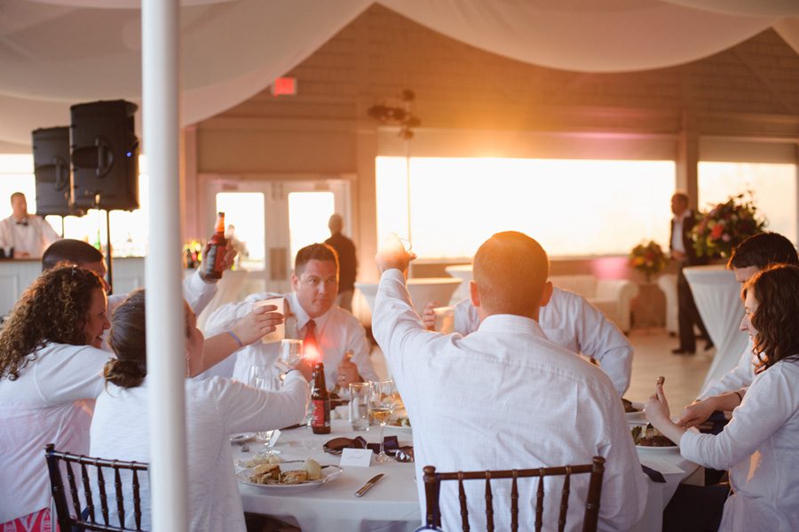 Jessica and Tom's Outer Banks wedding by Neil GT Photography Toast