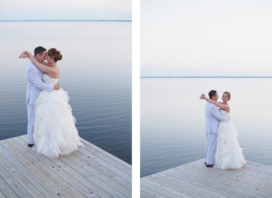 Jessica and Tom's Outer Banks wedding by Neil GT Photography Dock Portrait