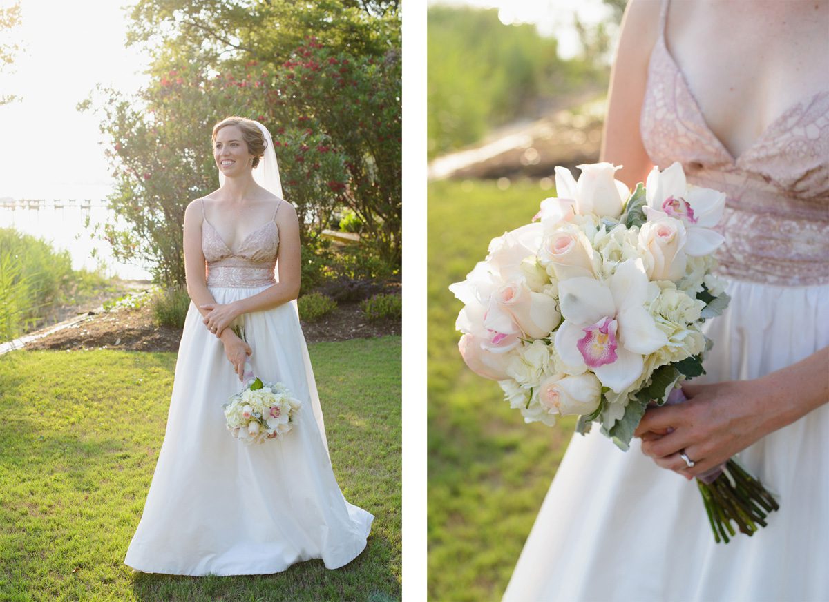Dietra and Paolo's Outer Banks wedding in Nags Head, NC Bridal Flowers