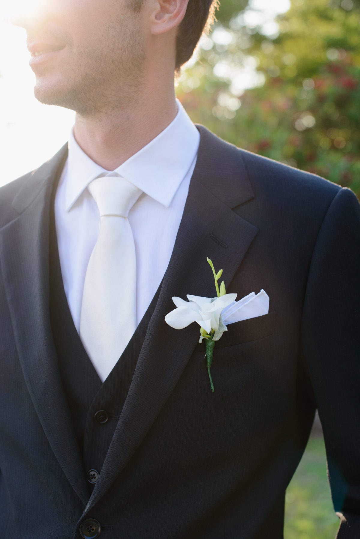Dietra and Paolo's Outer Banks wedding in Nags Head, NC Boutonniere