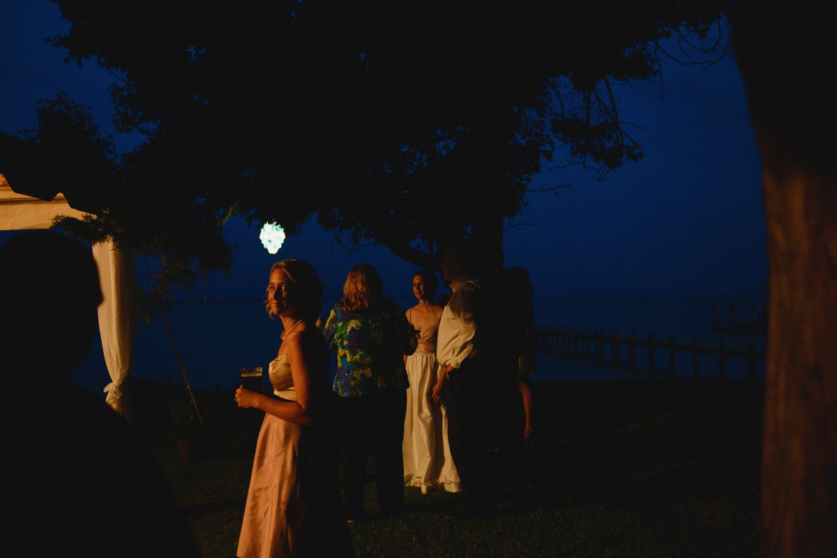 Dietra and Paolo's Outer Banks wedding in Nags Head, NC night scene
