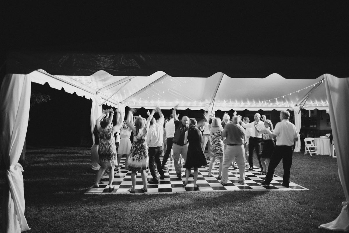 Dietra and Paolo's Outer Banks wedding in Nags Head, NC dancing