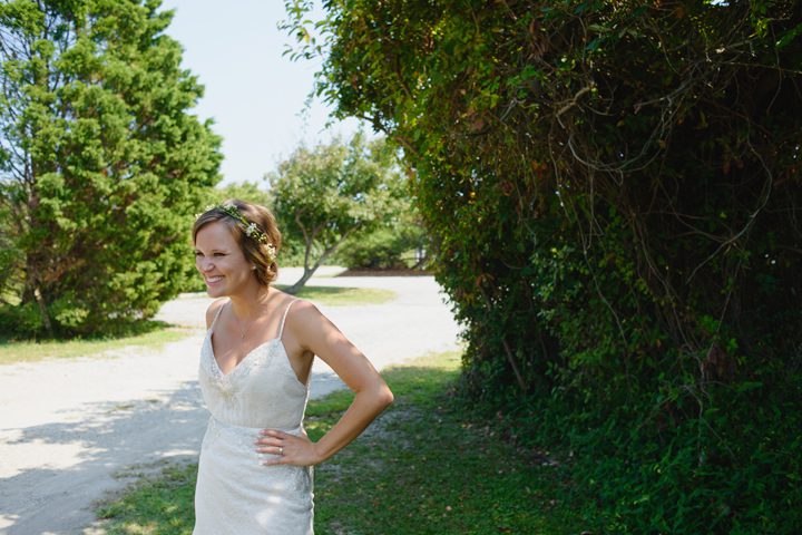 Outer Banks wedding at the Sanderling Resort in Duck, NC Bride First Look