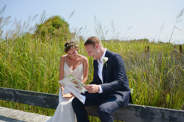 Outer Banks wedding at the Sanderling Resort in Duck, NC First Look Cards