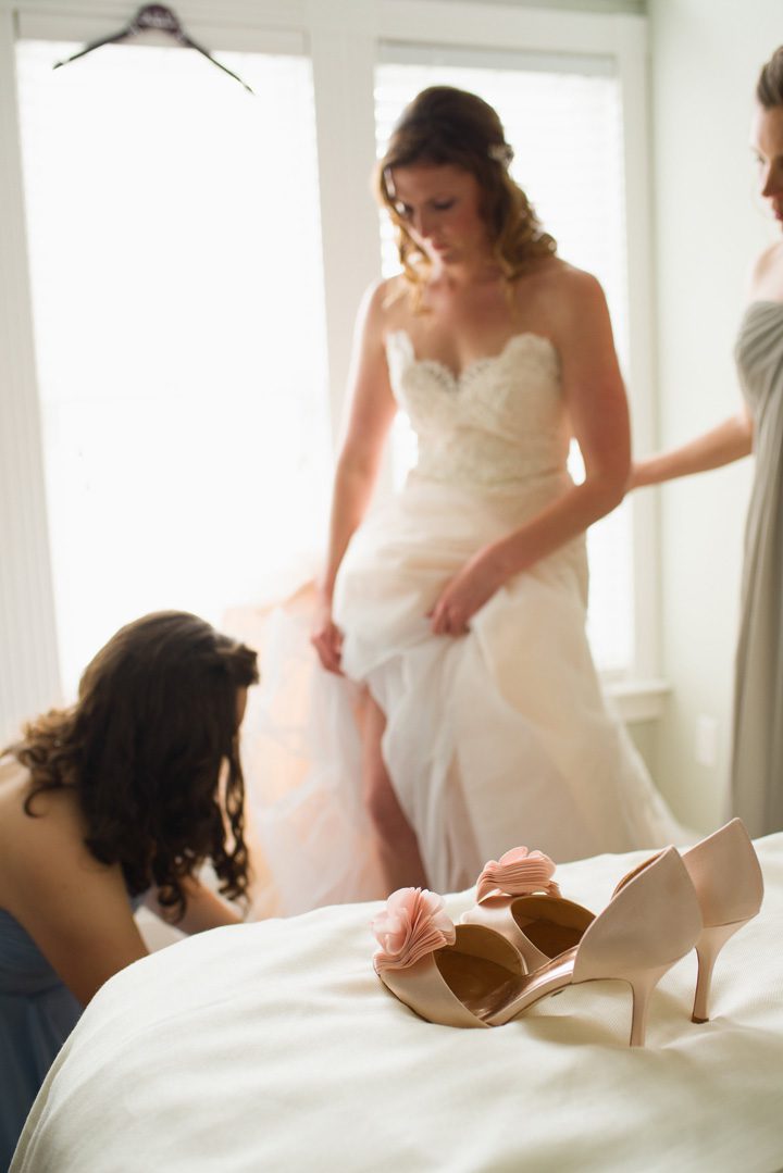Michelle and Will Outer Banks wedding photographer Jennette's Pier shoe detail