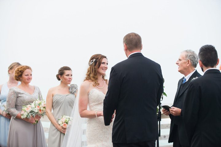Michelle and Will Outer Banks wedding photographer Jennette's Pier ceremony look