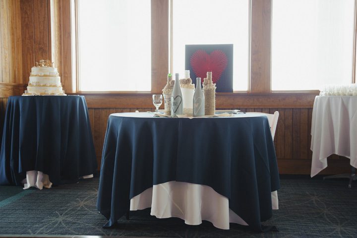 Michelle and Will Outer Banks wedding photographer Jennette's Pier sweetheart table