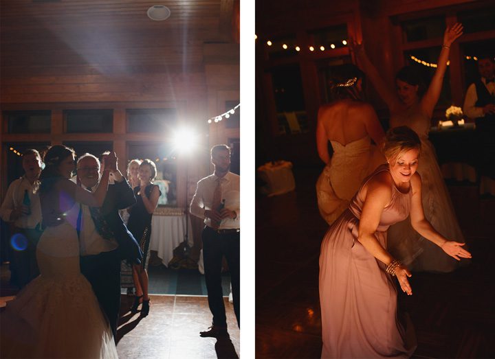 Michelle and Will Outer Banks wedding photographer Jennette's Pier reception dancing