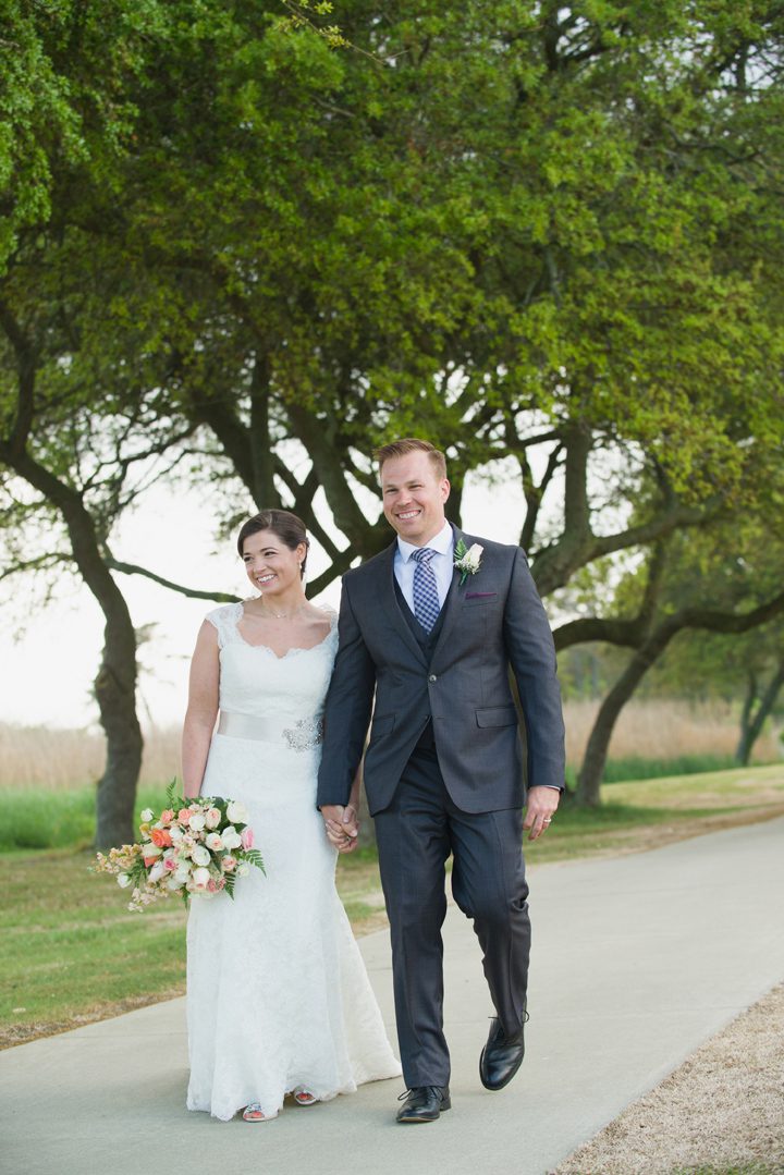 Sarah and Joseph Outer Banks Wedding Photographer Walking