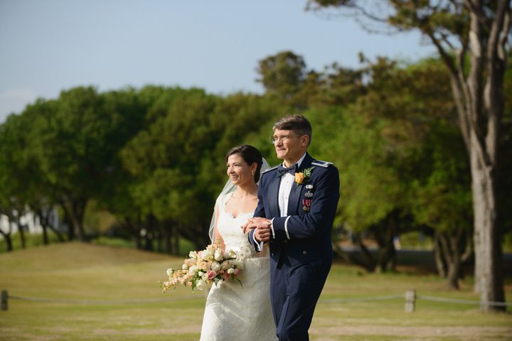 Sarah and Joseph Outer Banks Wedding Photographer with Father