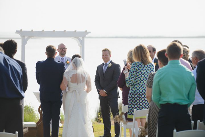 Sarah and Joseph Outer Banks Wedding Photographer Ceremony Groom