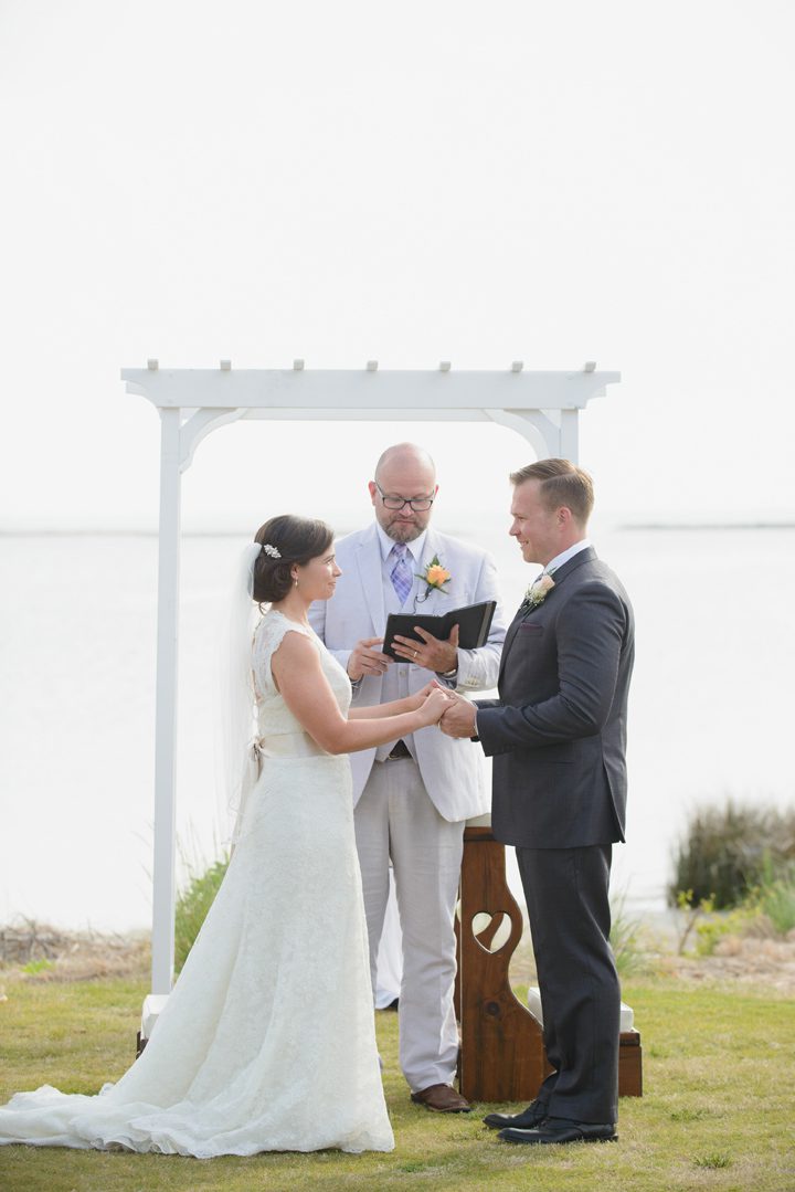 Sarah and Joseph Outer Banks Wedding Photographer Ceremony Scene