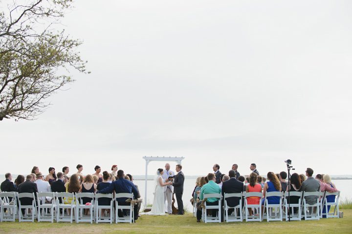 Sarah and Joseph Outer Banks Wedding Photographer Ceremony Wide