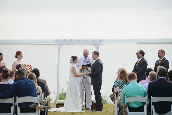 Sarah and Joseph Outer Banks Wedding Photographer Ceremony Close