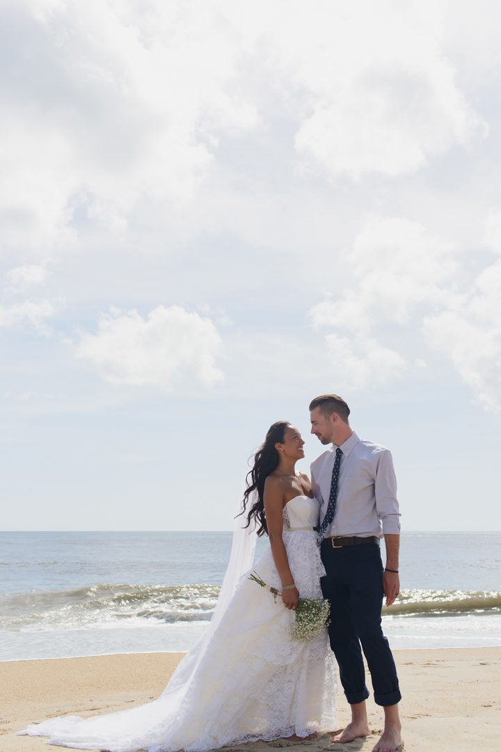 Morgan and Wesley Outer Banks Elopement Wedding by Neil GT Photography Beach Portrait