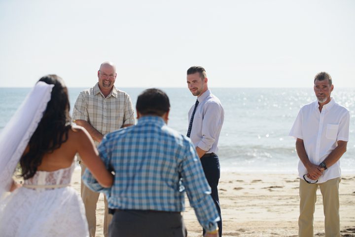 Morgan and Wesley Outer Banks Elopement Wedding by Neil GT Photography Groom Looking