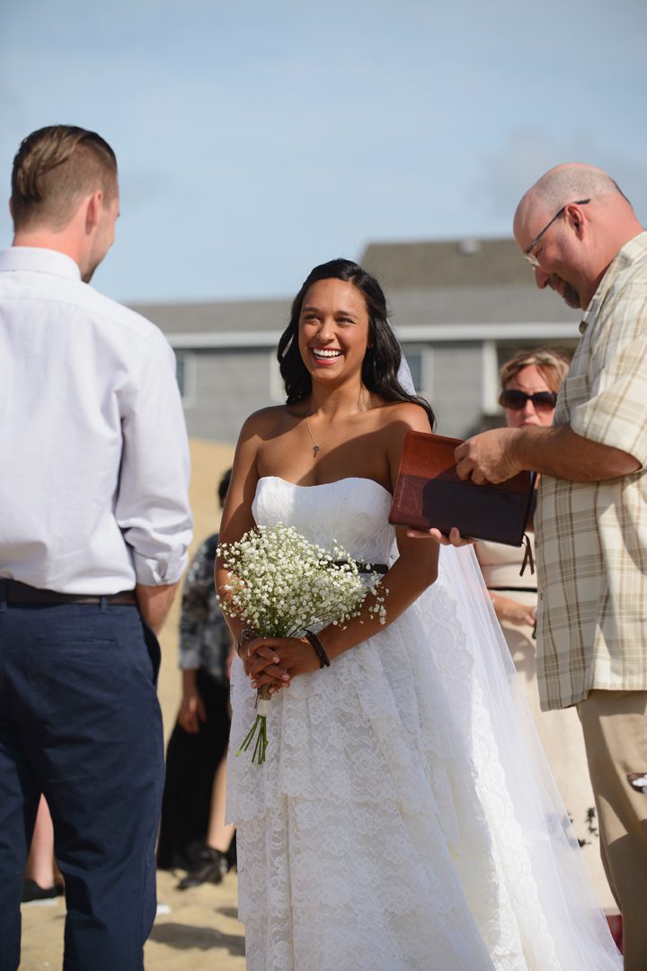 Morgan and Wesley Outer Banks Elopement Wedding by Neil GT Photography Bride Ceremony