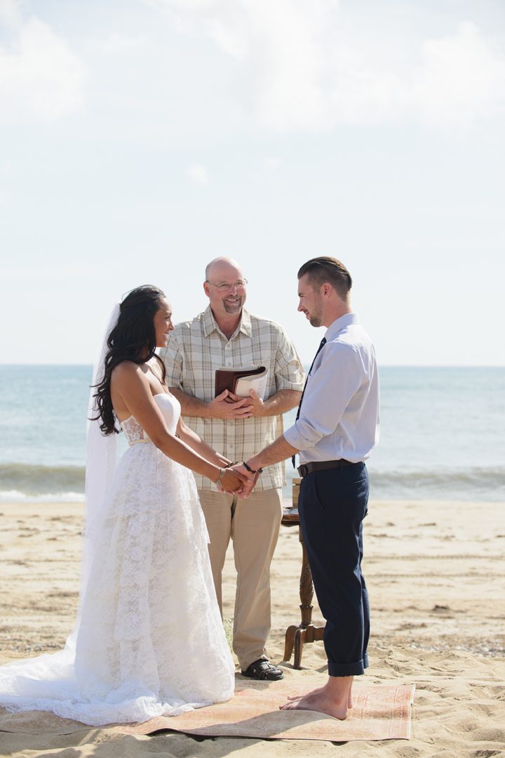 Morgan and Wesley Outer Banks Elopement Wedding by Neil GT Photography Beach Ceremony