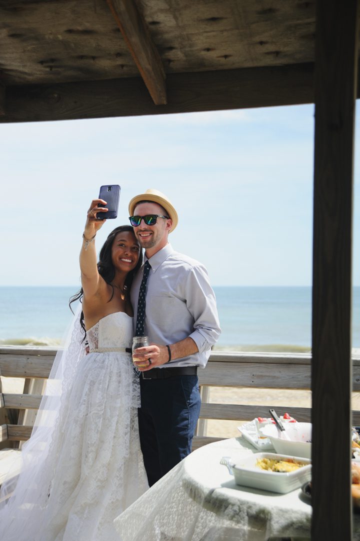 Morgan and Wesley Outer Banks Elopement Wedding by Neil GT Photography Selfie
