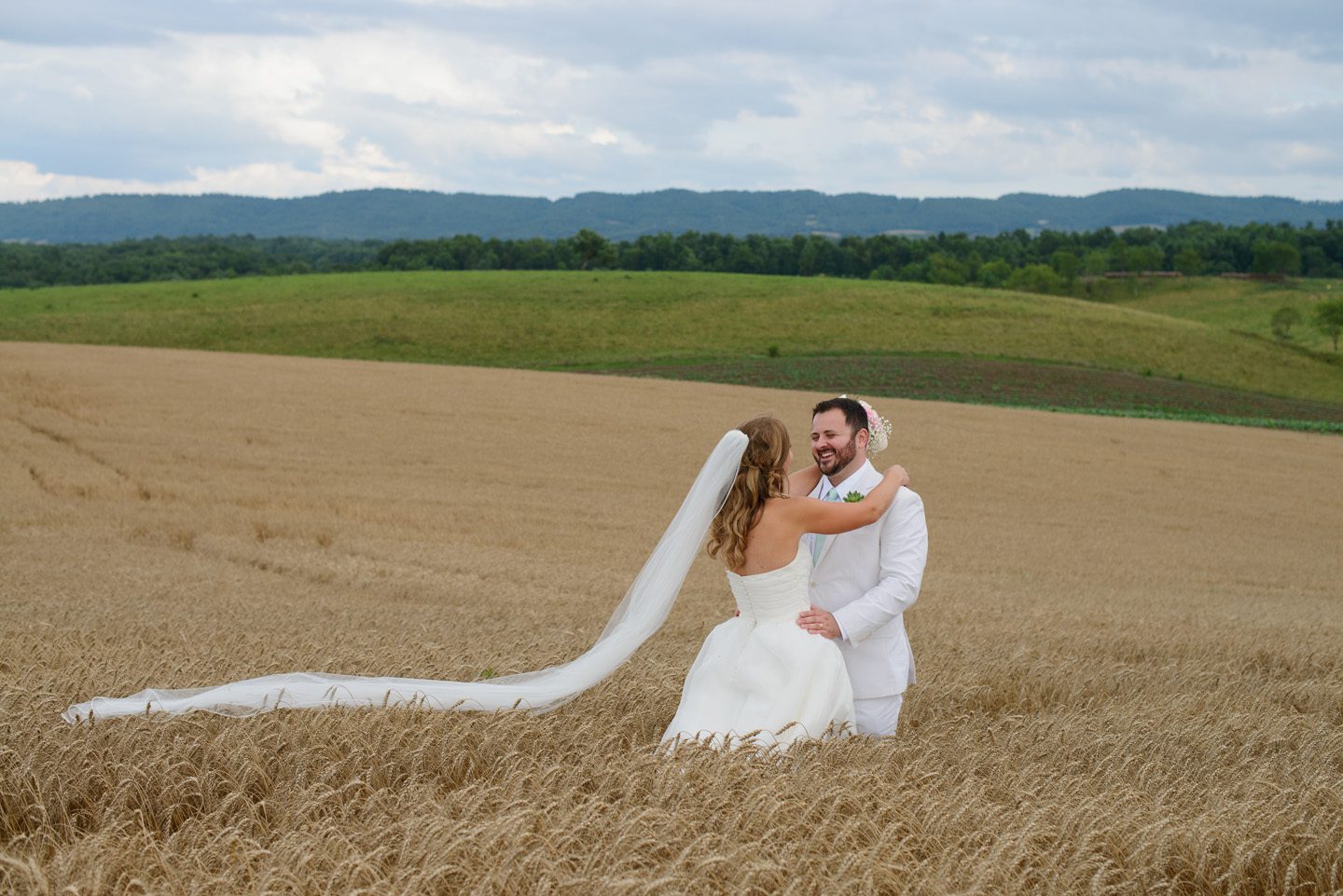 Kelly and Nathan by Neil GT Photography Sinkland Farms Christiansburg VA Wedding Wheat Field