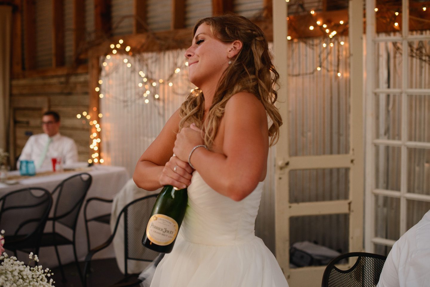 Kelly and Nathan by Neil GT Photography Sinkland Farms Christiansburg VA Wedding Popping Bottles