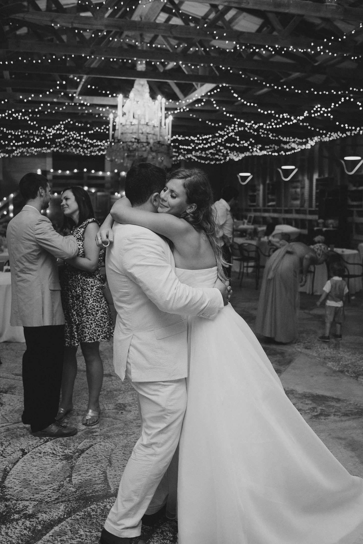 Kelly and Nathan by Neil GT Photography Sinkland Farms Christiansburg VA Wedding Bride and Groom Dancing BW