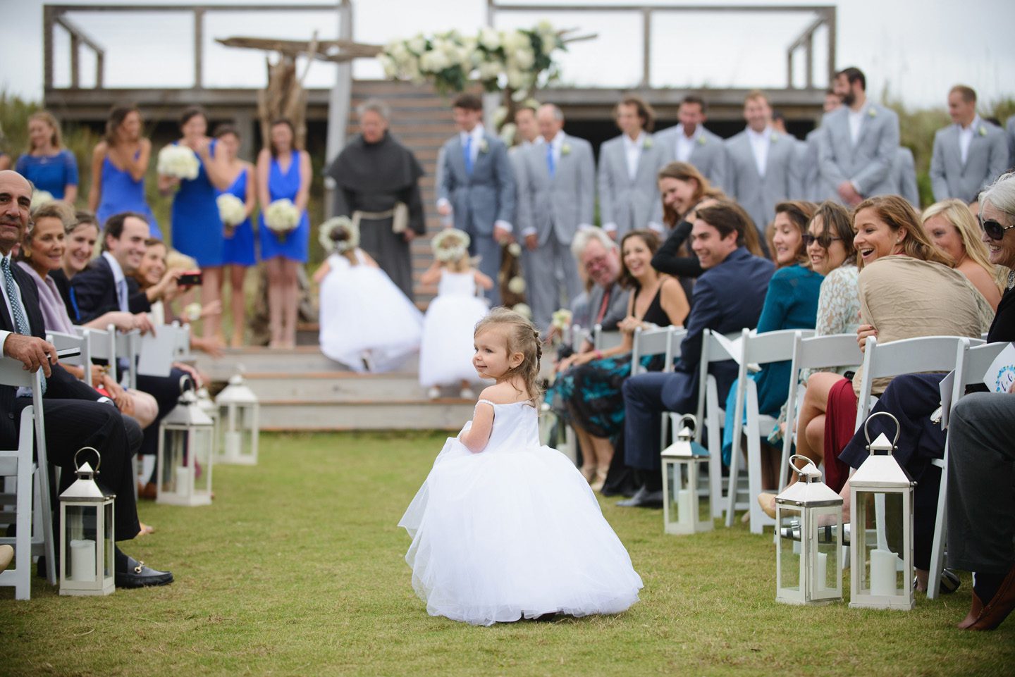 Sanderling Resort Outer Banks Wedding by Neil GT Photography Flower Girl