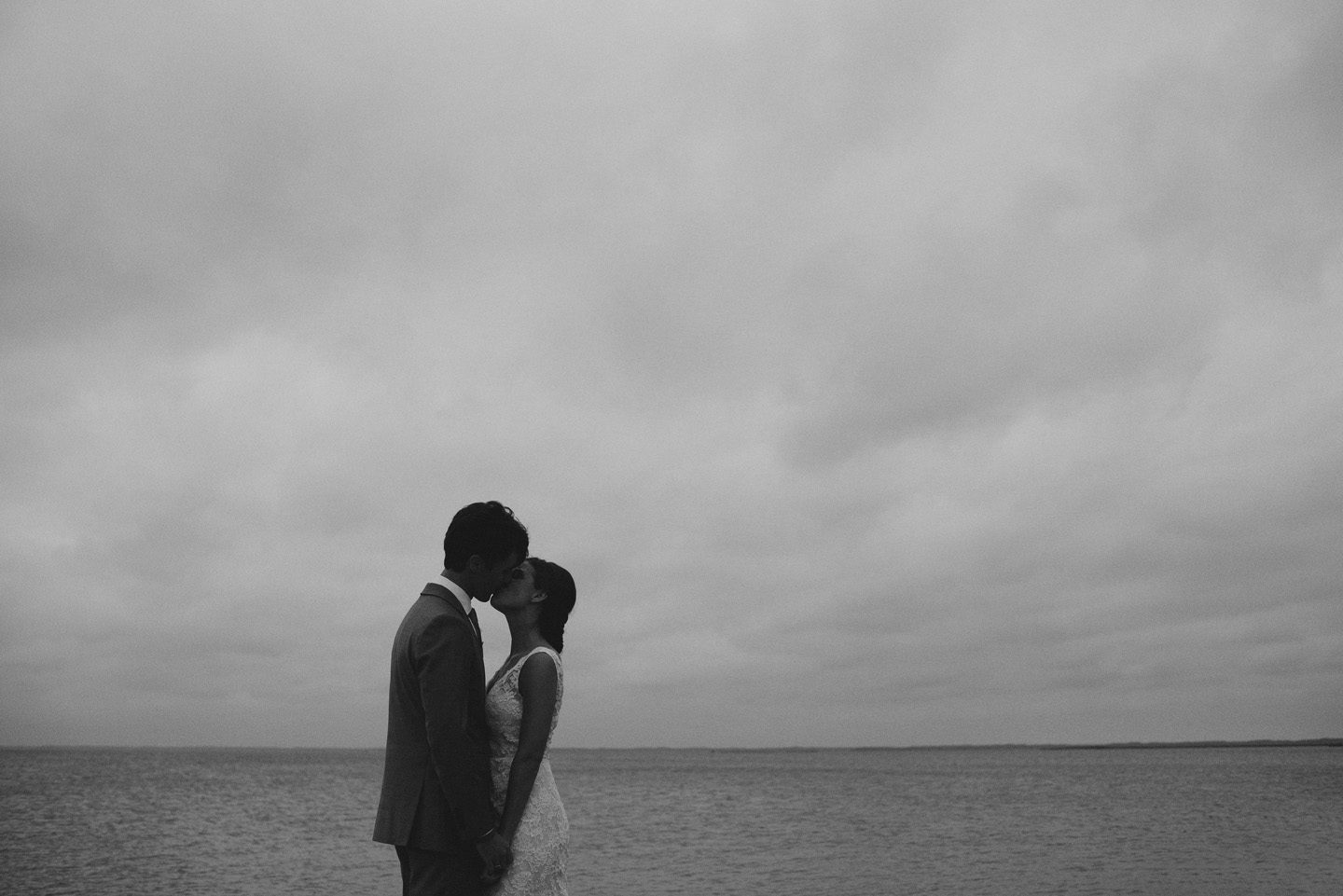 Sanderling Resort Outer Banks Wedding by Neil GT Photography BW Sunset