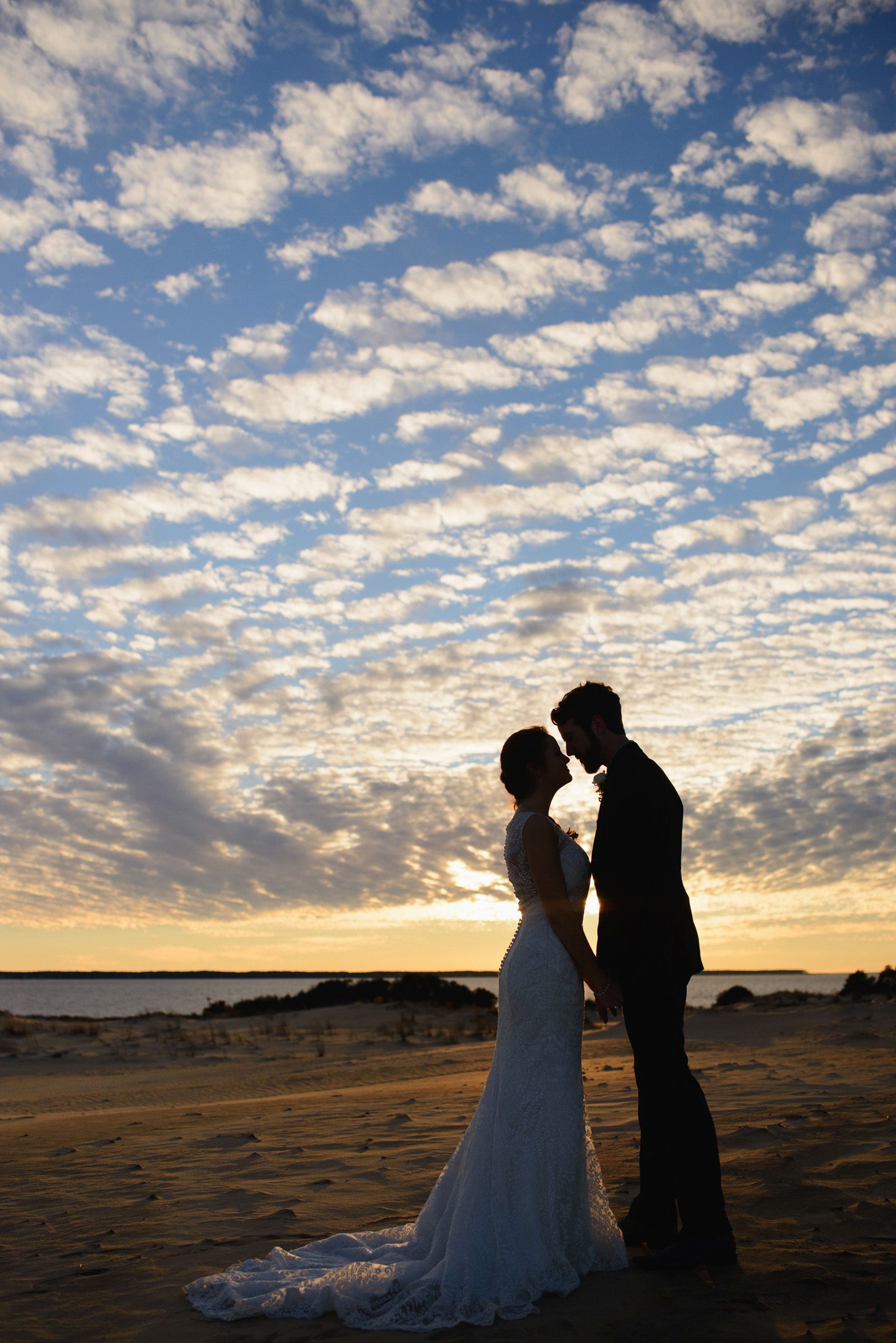 Sanctuary Vineyards Outer Banks Jockey's Ridge wedding photographer by Neil GT Photography silhouette 