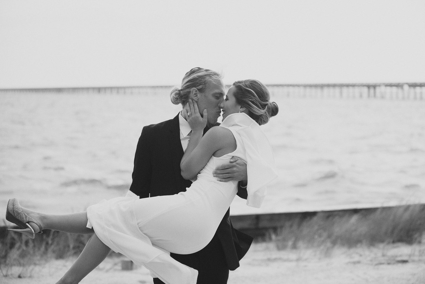 Marble and Pampas Grass Outer Banks Styled Shoot Neil GT Coastyle Weddings