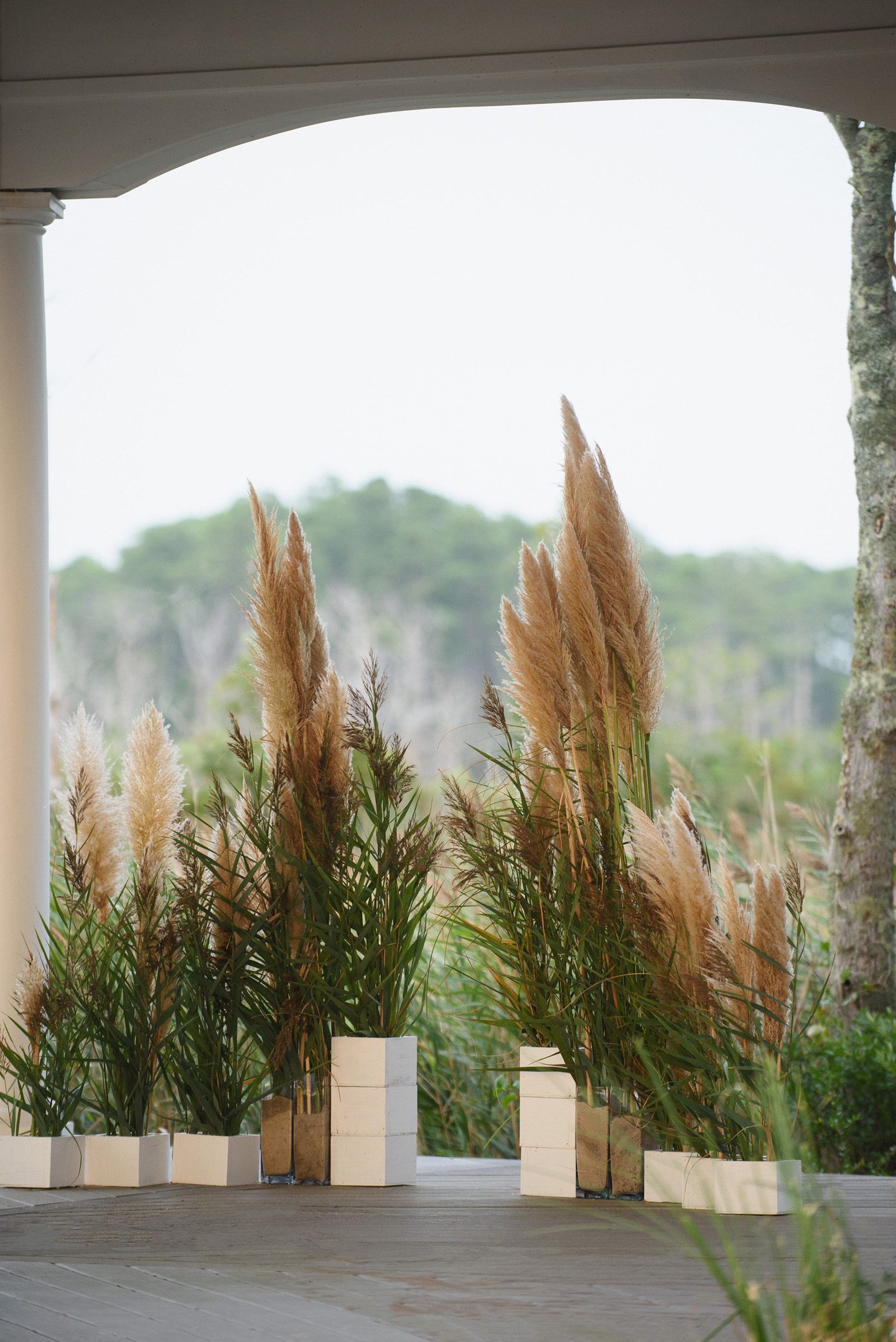 Marble and Pampas Grass Outer Banks Styled Shoot Neil GT Holiday House