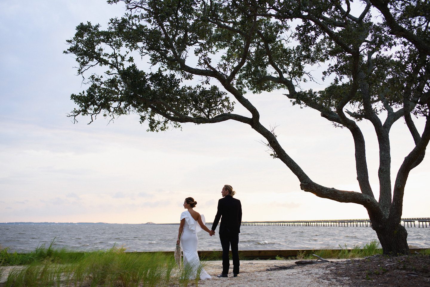 Marble and Pampas Grass Outer Banks Styled Shoot Neil GT Coastyle Weddings